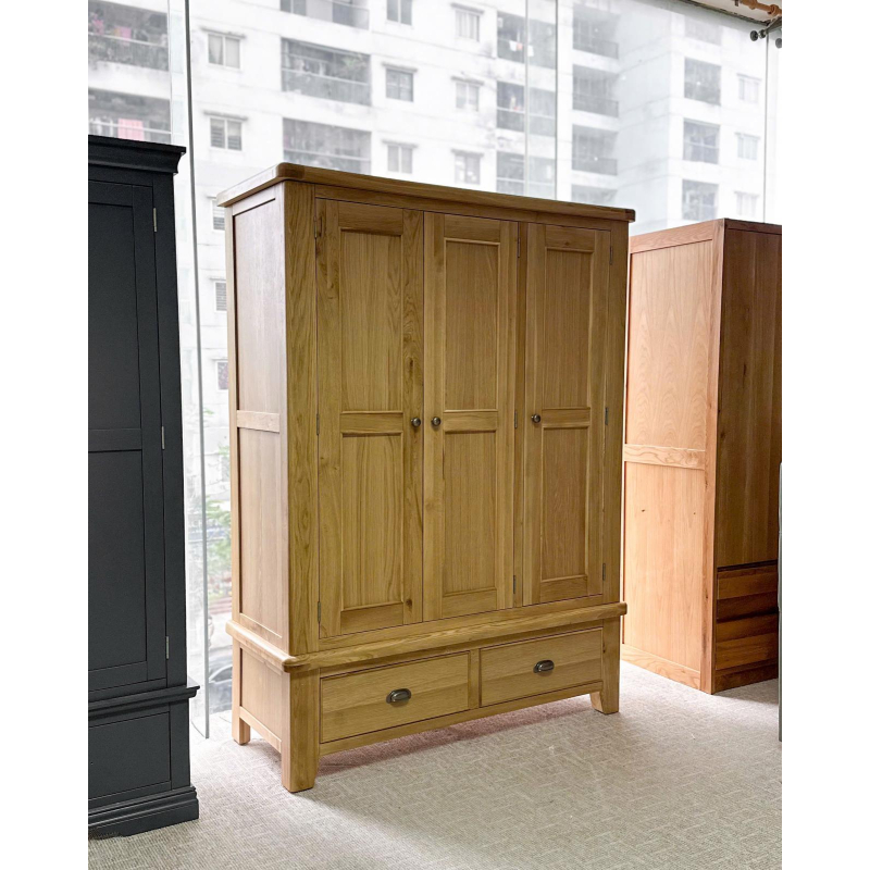 	Tủ áo sồi Mỹ - 3 cánh 