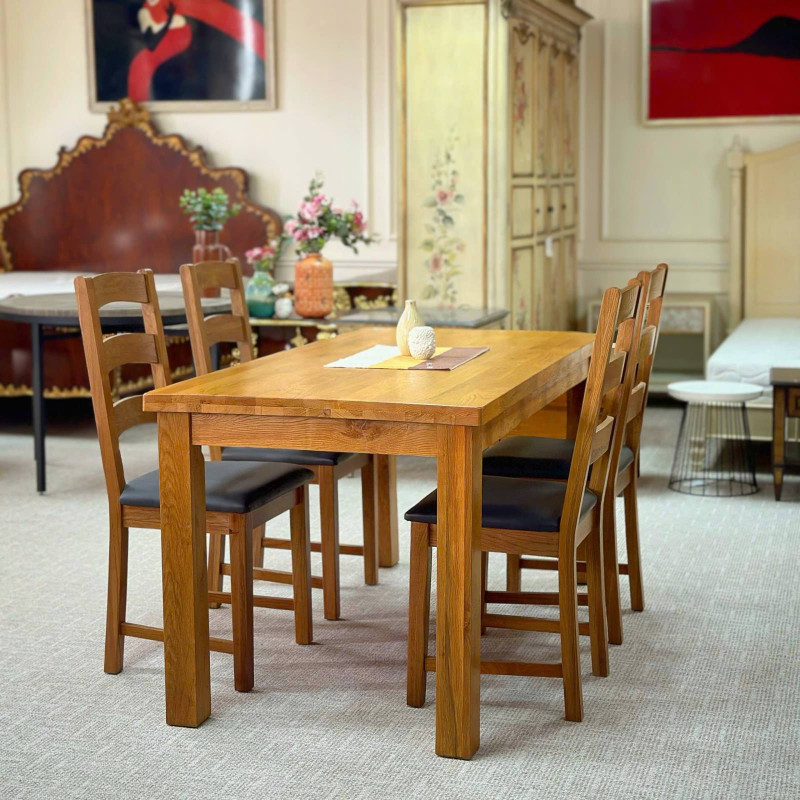 Bộ bàn ăn sồi DHD 