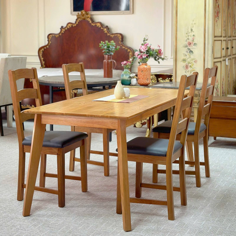 Bộ bàn ăn sồi Korea