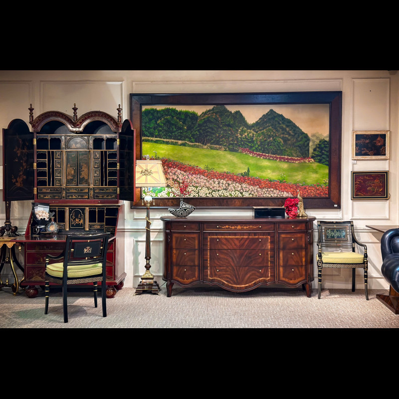 Tủ Curved Vintage Sideboard 